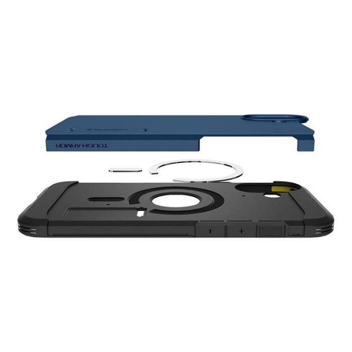 Spigen - Spigen iPhone 16 Mobilskal MagSafe Tough Armor - Marinblå