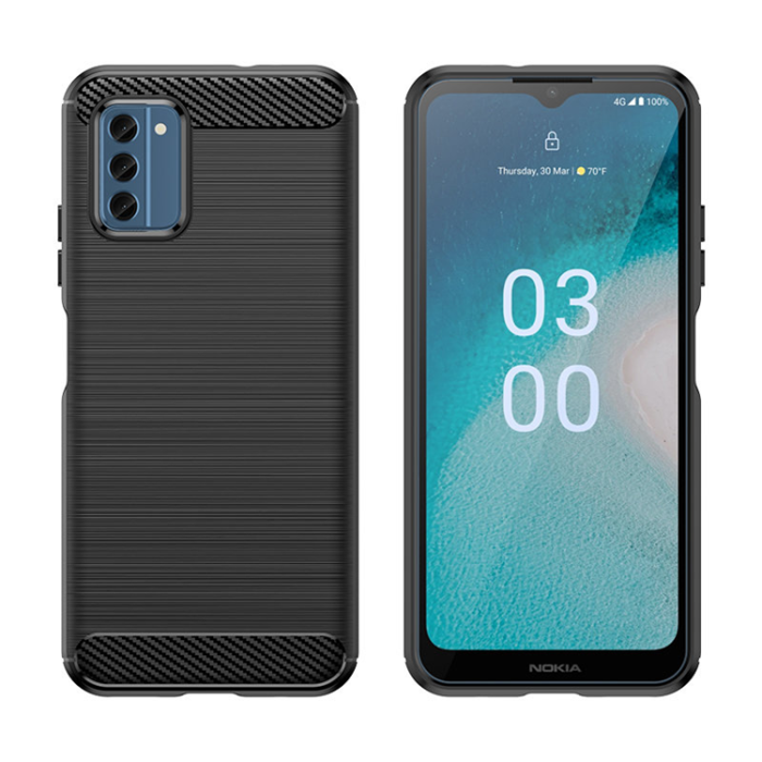 OEM - Nokia C300 Mobilskal Carbon Silicone - Svart