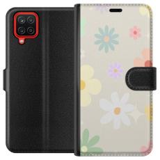 iSecrets - Plånboksfodral till Samsung Galaxy A12 med fejdande blommor