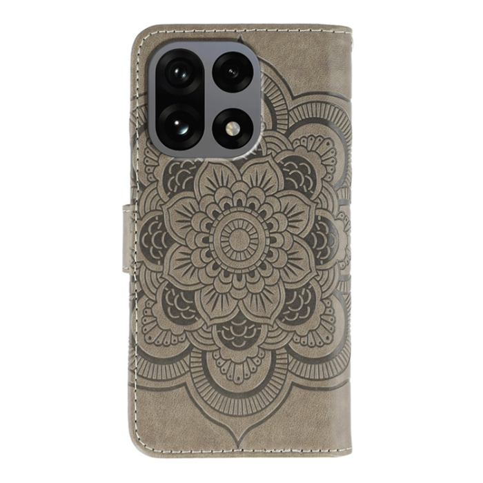 A-One Brand - OnePlus 15 Plånboksfodral Mandala Imprinted Konstläder - Grå