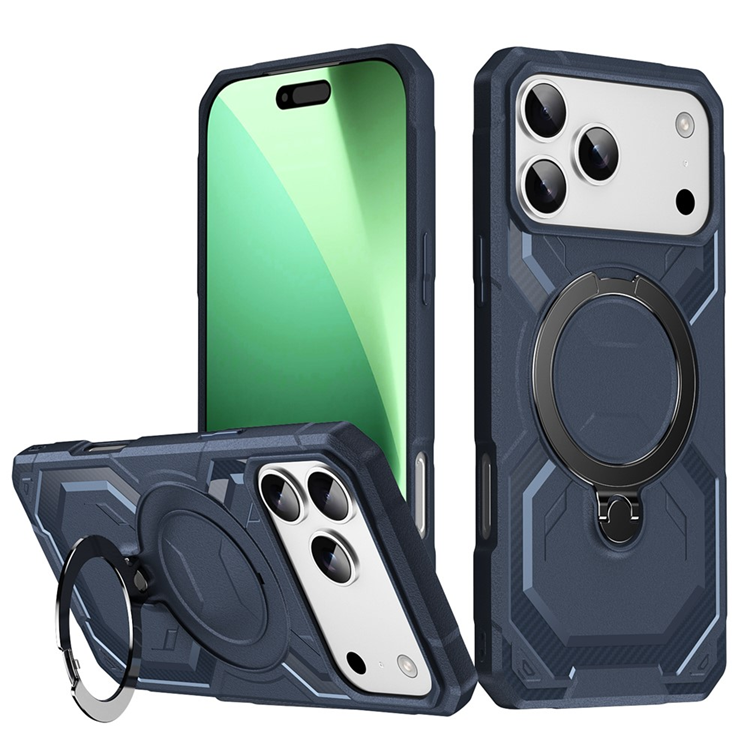 iPhone 17 Pro Max Mobilskal MagSafe Kickstand TPU + PC - Blå (Blå) | 2353 | AlltMobil