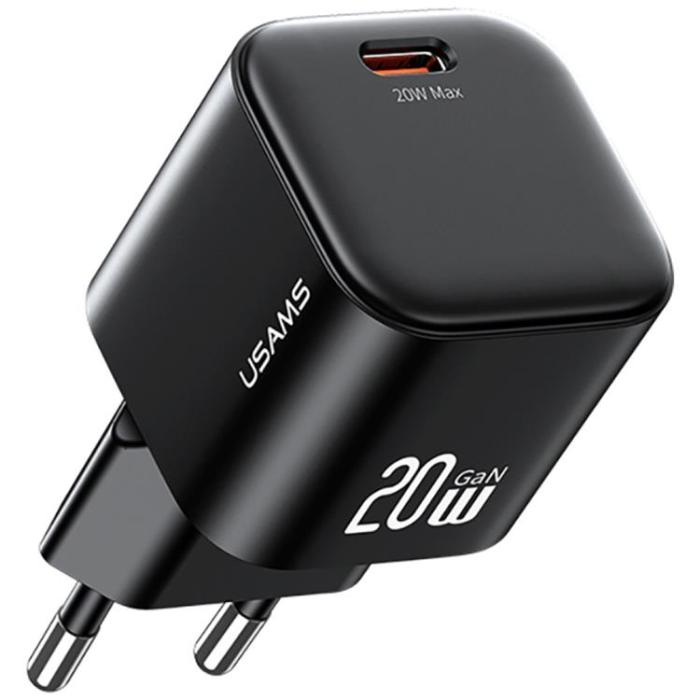 USAMS - USAMS Snabbladdare 20W USB-C Med Lightning Kabel 1m JO Series - Vit