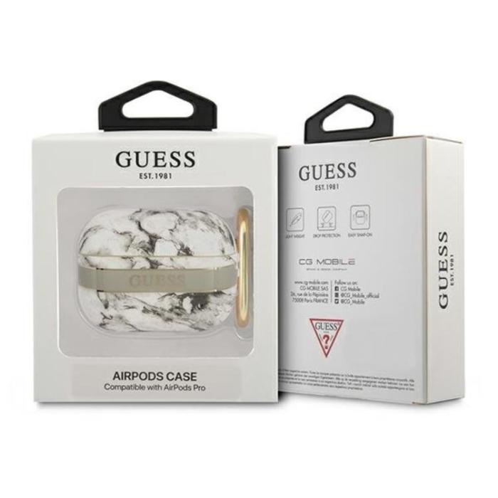 Guess - Guess Airpods Pro Skal Marble Strap Collection - Grå