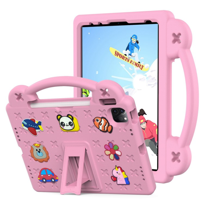 UTGATT - iPad Pro 11 (2018/2020/2021/2022) Skal EVA Kickstand Shockproof - Rosa