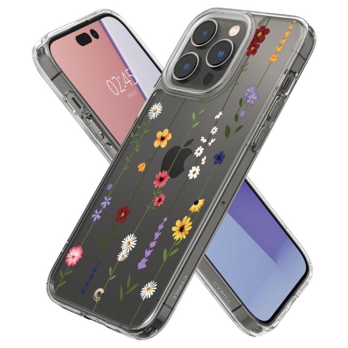 Spigen - Spigen iPhone 14 Pro Skal Cyrill Cecile - Flower Garden