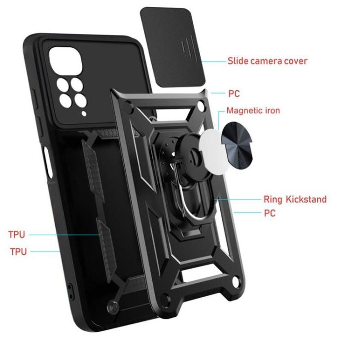 Tech-Protect - Camshield Pro Skal Xiaomi Redmi Note 11 Pro 4G/5G - Svart