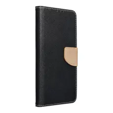 OEM - Galaxy M23 5G Pl&aring;nboksfodral Fancy Eco L&auml;der - Svart/- Guld