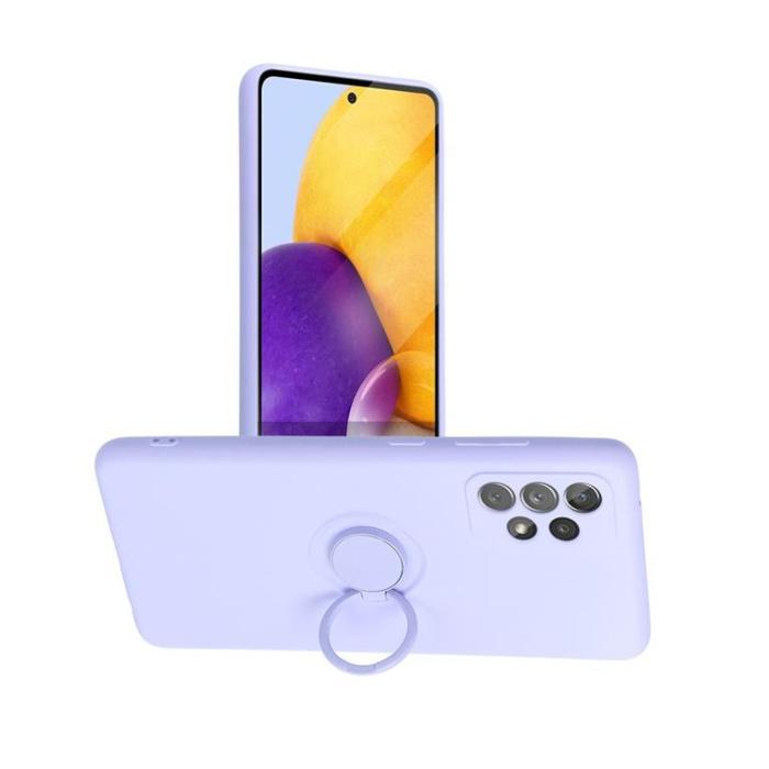 Forcell - Forcell Galaxy A52s/A52 5G/A52 4G Skal Silikon Ring - Violett
