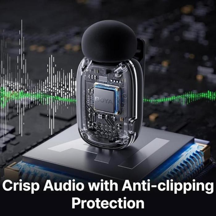 BOYA - BOYA 2-St Trådlös Lavaliermikrofon Brusreducering Mini-03