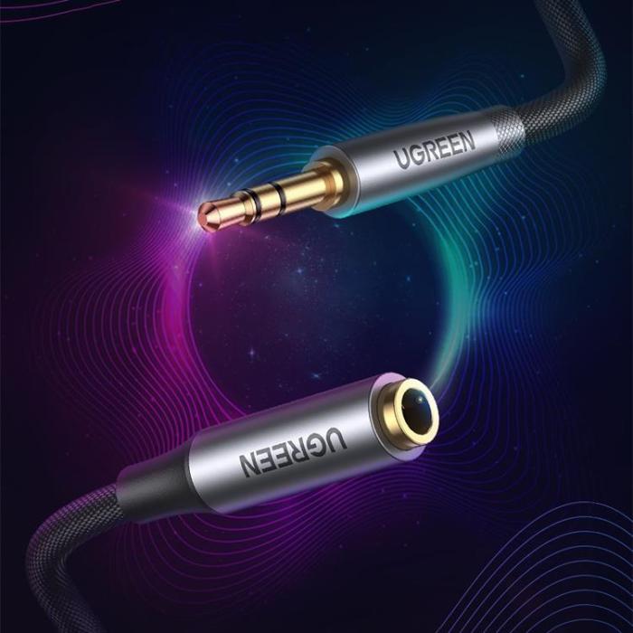Ugreen - Ugreen AUX 3.5mm Mini Jack 1m - Svart
