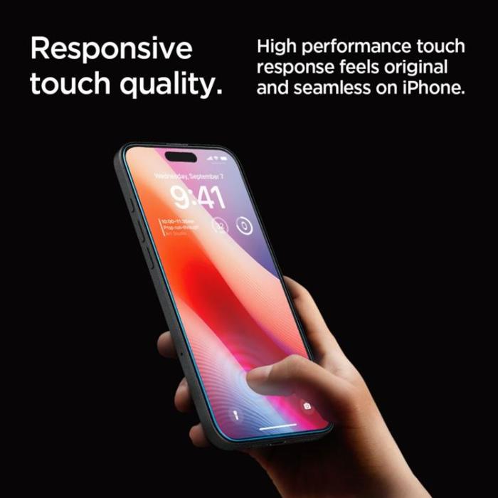 Spigen - [2-Pack] Spigen iPhone 16 Pro Max Härdat Glas Skärmskydd 'EZ Fit