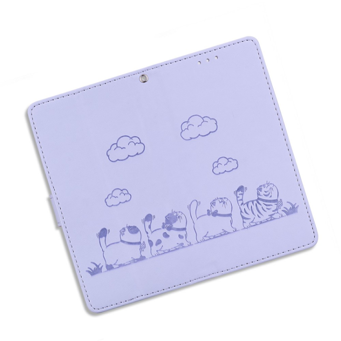 A-One Brand - Sony Xperia 10 VII Plånboksfodral RFID Kitten Pattern - Lila