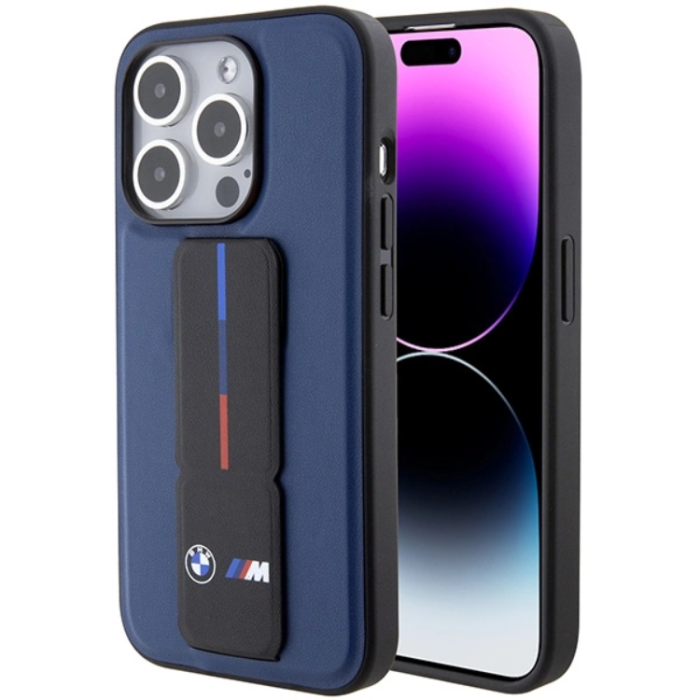 BMW - BMW iPhone 15 Pro Mobilskal M Grip Stand Bicolor