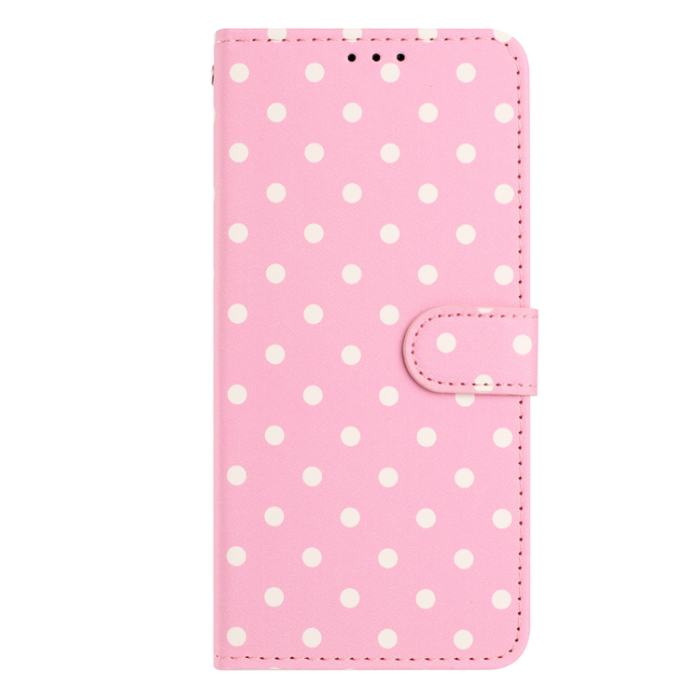A-One Brand - OnePlus 15 5G Plånboksfodral Polka Dot Pattern Läder - Rosa