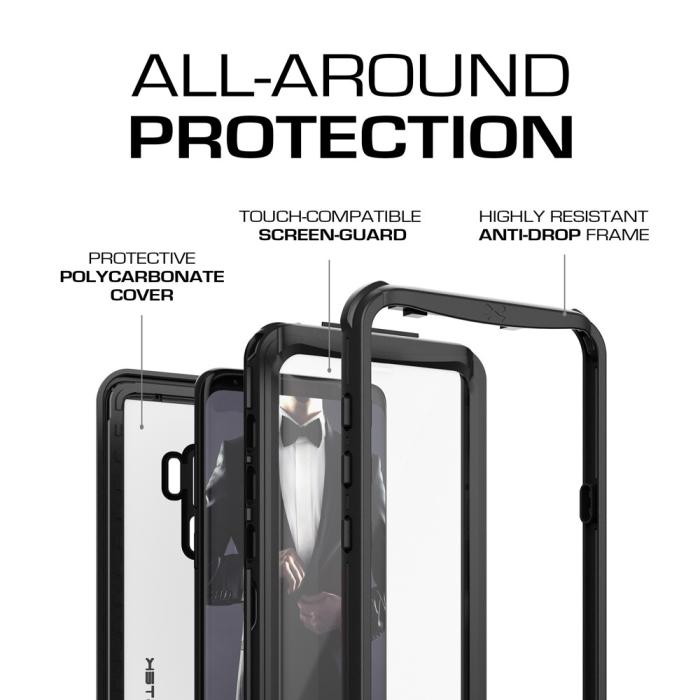 UTGATT4 - Ghostek Nautical 2 Vattentätt Skal till Samsung Galaxy S9 Plus - Svart