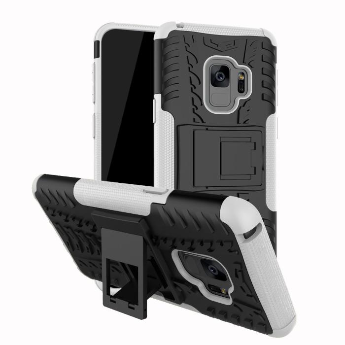 UTGATT4 - Rugged Armor Kickstand Skal till Samsung Galaxy S9 Plus - Vit