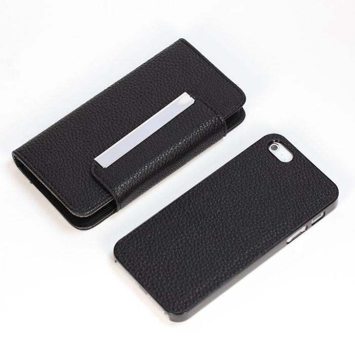 UTGATT5 - Plånboksfodral med avtagbart skal till Apple iPhone 5/5s (Svart)