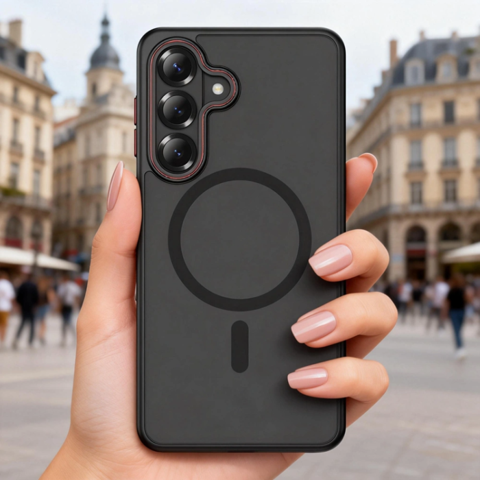 Tech-Protect - Tech-Protect Mobilskal För Galaxy S26 Magsafe - Svart/Röd