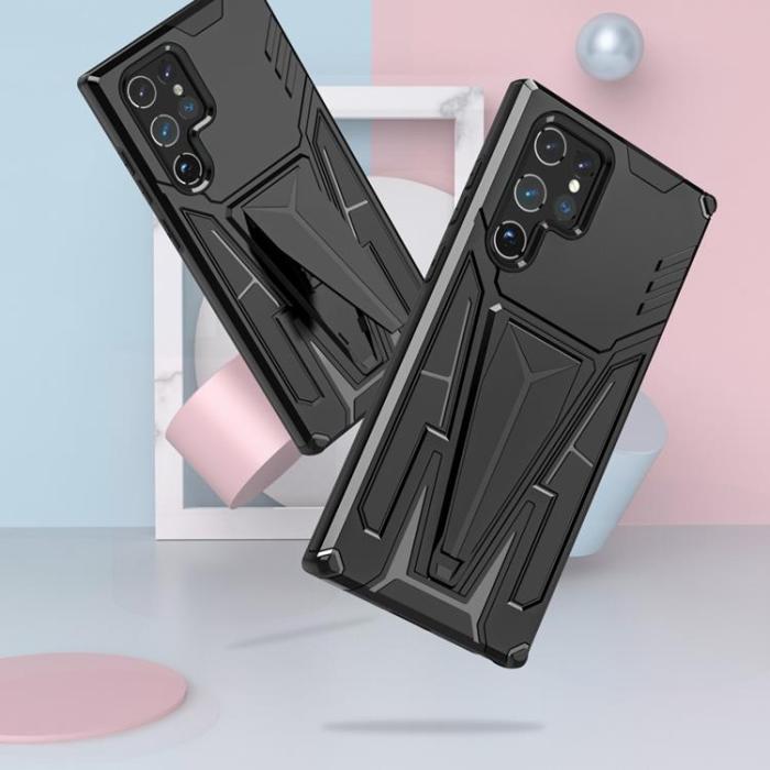 OEM - V-Shaped Kickstand Skal Galaxy S22 Plus - Svart