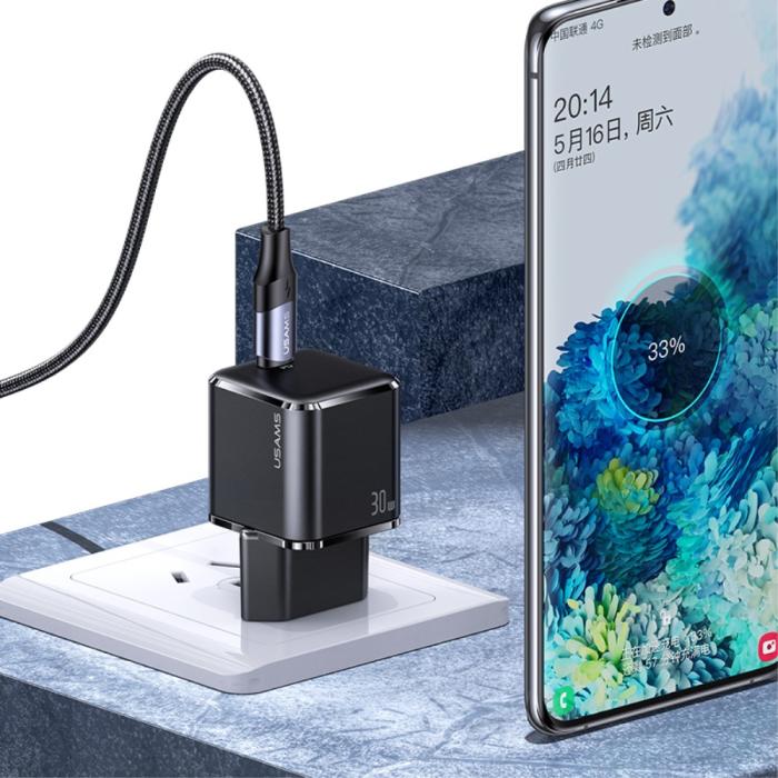 Dux Ducis - USAMS 30W USB-C Väggladdare US-CC148 Super Si - Vit