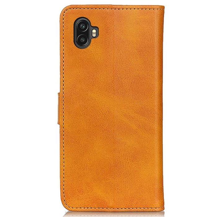 A-One Brand - Galaxy Xcover 6 Pro Plånboksfodral PU Läder - Brun