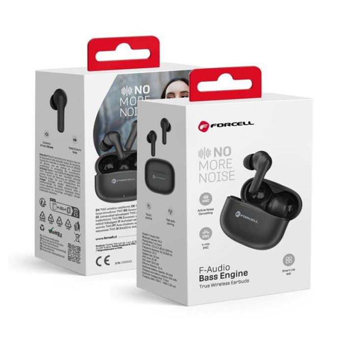 Forcell - FORCELL TWS Bluetooth Trådlösa Hörlurar F-AUDIO Bass Engine
