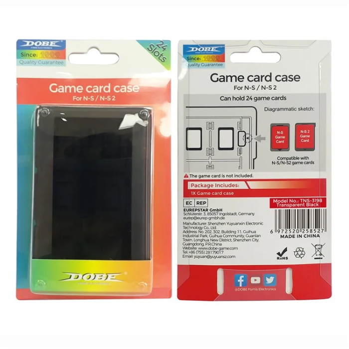 Dobe - Dobe Nintendo Switch 2 Fodral för Game Card - Svart