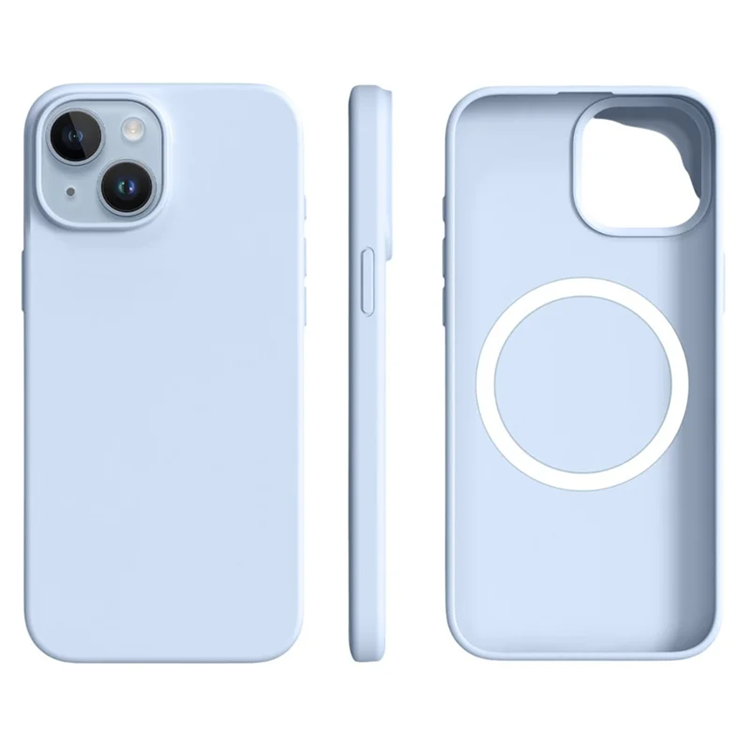 iPhone 15 Mobilskal MagSafe Ultra Thin Silicone (Cloud Blå) | 2353 | AlltMobil