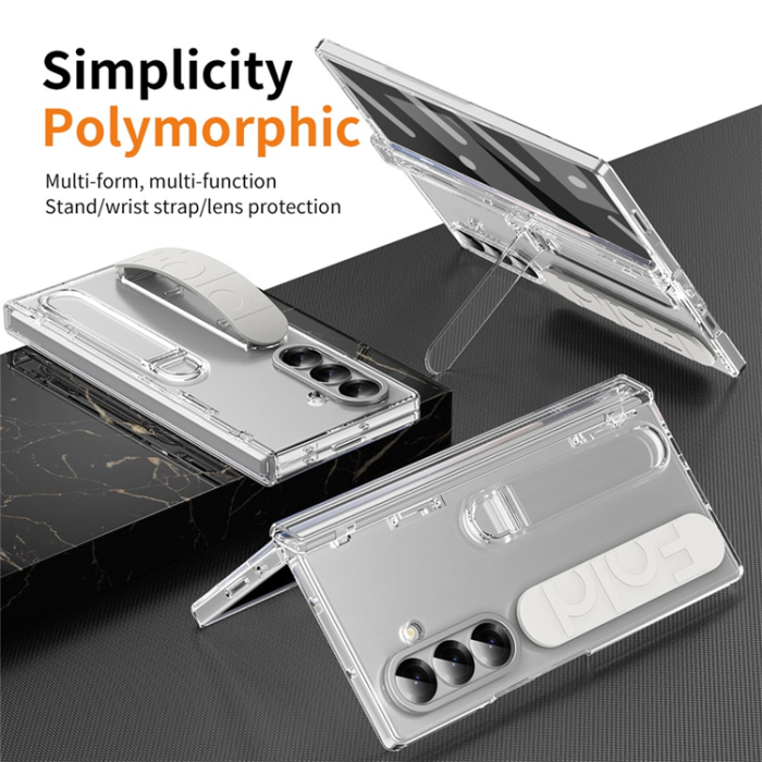 A-One Brand - Galaxy Z Fold 7 Mobilskal Kickstand Armband - Transparent