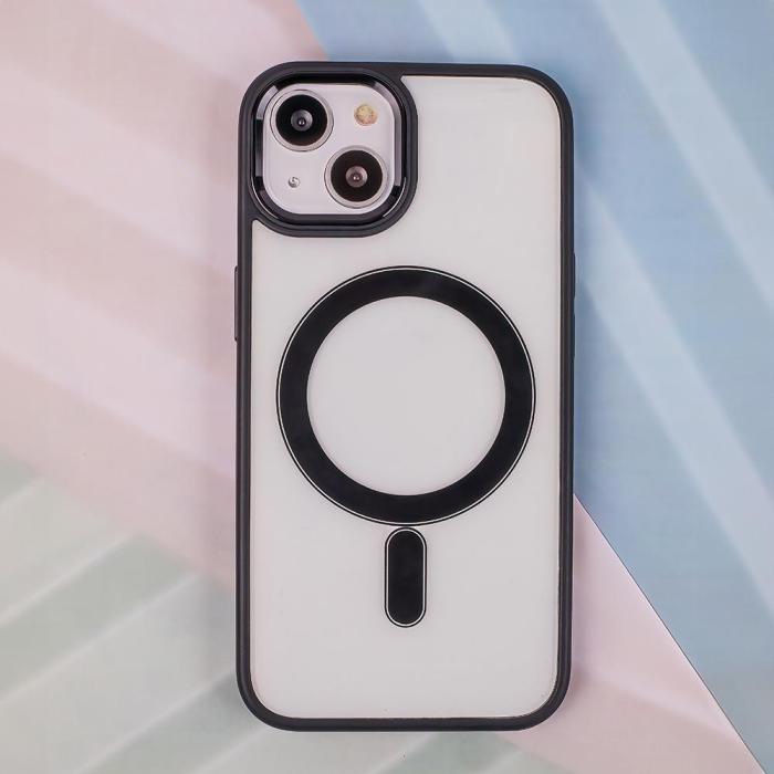 OEM - Satin Clear Magsafe Skal iPhone 13 Pro svart – Elegant Skydd