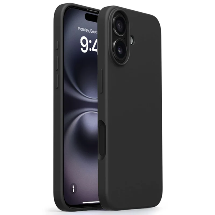 iPhone 16 Mobilskal MagSafe Ultra Thin Silikon (Svart) | 2353 | AlltMobil