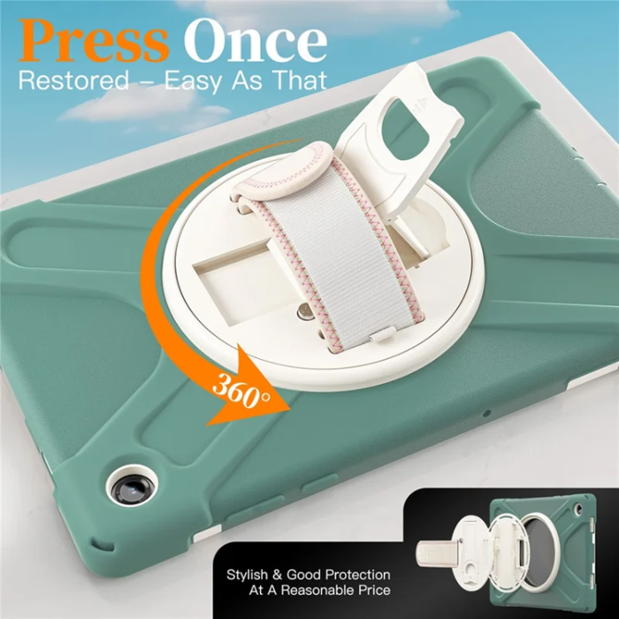 A-One Brand - Galaxy Tab A11 Plus Mobilskal Kickstand Silikon Axelrem