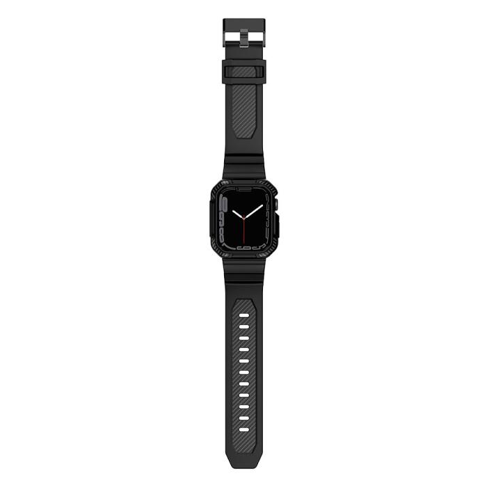 KINGXBAR - Kingxbar Apple Watch 4/5/6/7/8/SE (38/40/41mm) Skal CYF106 - Svart