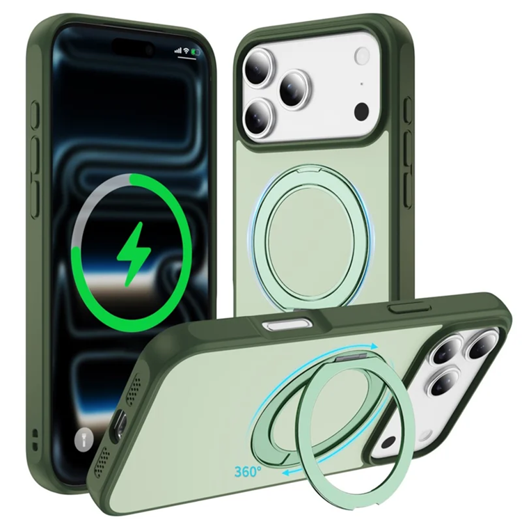 iPhone 17 Pro Max Mobilskal Anti Drop Kickstand - Grön (Grön) | 2353 | AlltMobil