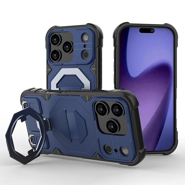 iPhone 17 Pro Max Mobilskal MagSafe Kickstand Med snodd - Blå | 2353 | AlltMobil