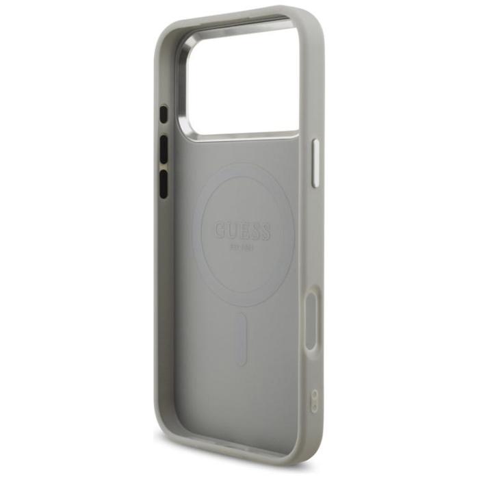 Guess - Guess iPhone 17 Pro Max Mobilskal MagSafe Glitter Triangle Logo - Silver