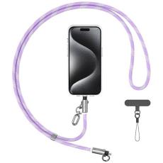 USAMS - USAMS USB-C Till USB-C Kabel 60W 1.2m Lanyard - Lila
