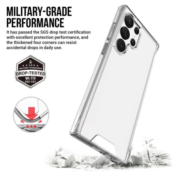 A-One Brand - Galaxy S24 Ultra Mobilskal Military Grade - Clear