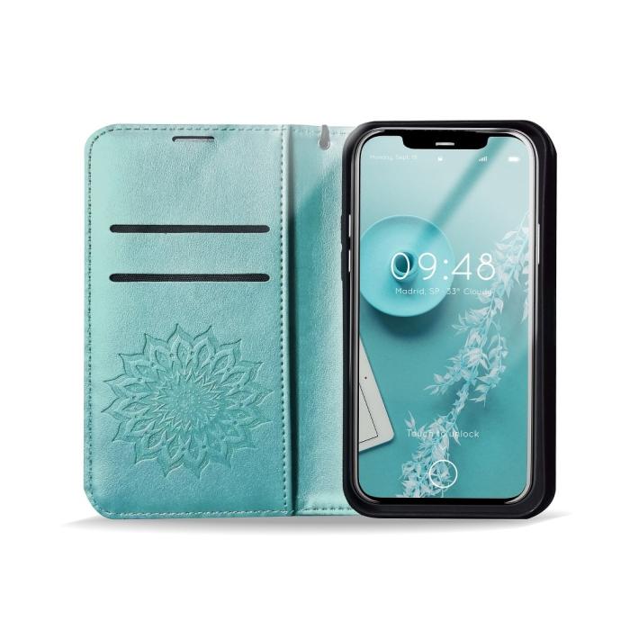 Forcell - Forcell MEZZO Plånboksfodral till Samsung Galaxy S22 Grön