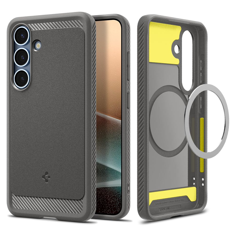 Spigen Galaxy S25 Mobilskal Magsafe Rugged Armor - Grå | 2353 | AlltMobil