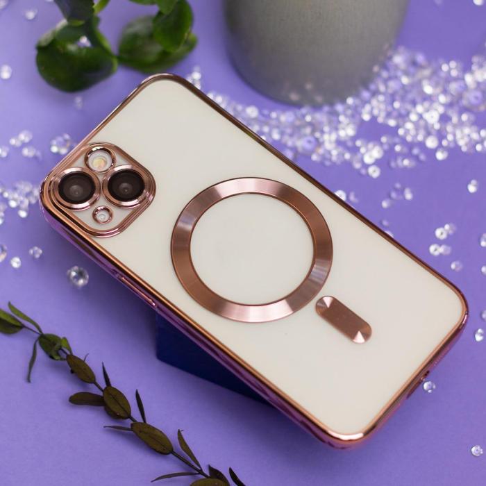 OEM - iPhone 13 Pro Skal Roséguld Chrome Mag