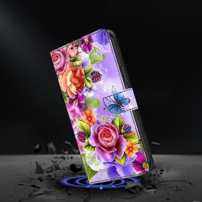 OEM - Samsung Galaxy S26 Plånboksfodral Mönstertryck Konstläder Flip Ställ - Blommor
