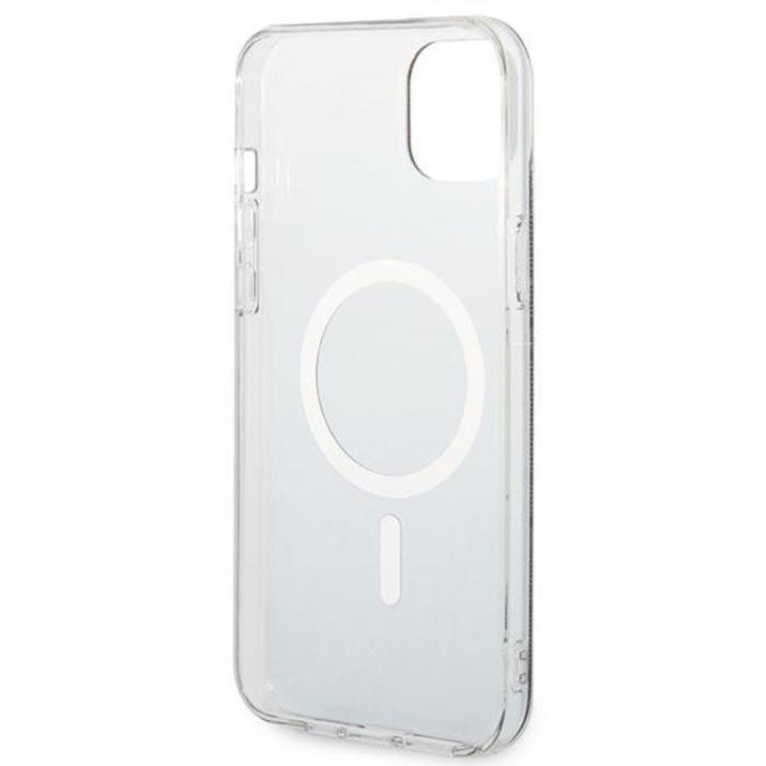 Guess - GUESS iPhone 14 Magsafe Skal Print + Trådlös Laddare - Svart