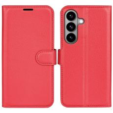 OEM - AMORUS Samsung Galaxy S26 / S26 Pro Pl&aring;nboksfodral Konstl&auml;der - R&ouml;d