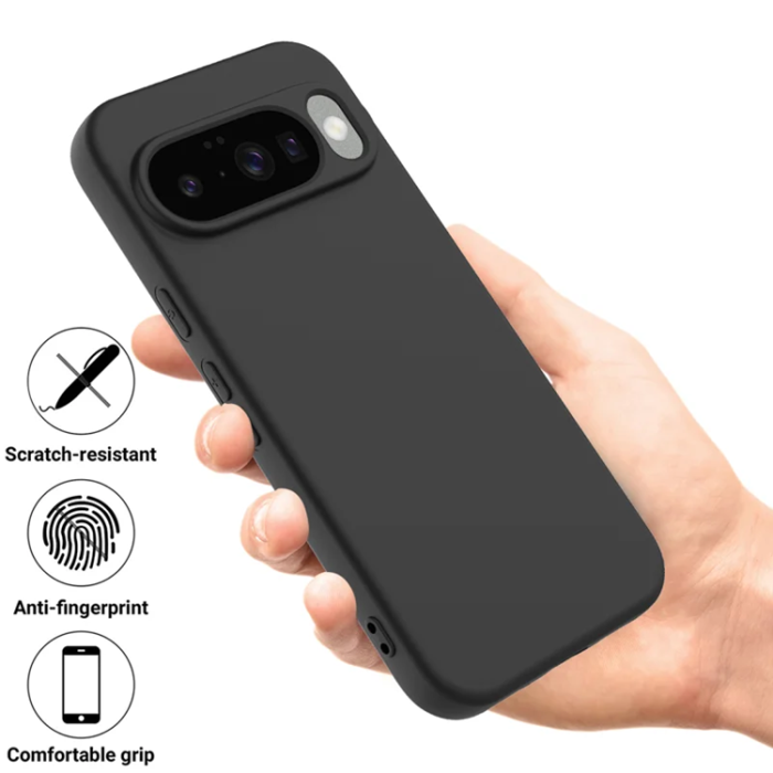 A-One Brand - Google Pixel 10 Mobilskal Liquid Silicone - Svart