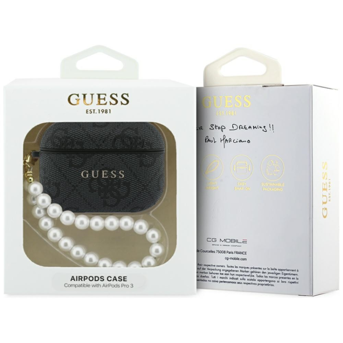 Guess - Guess AirPods Pro 3 Skal 4G Pearl Strap