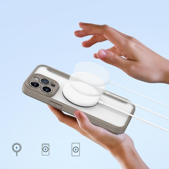 UTGATT1 - Dux Ducis iPhone 14 Pro Plånboksfodral Magsafe Skin X Pro - Beige