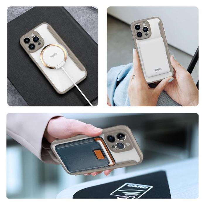 UTGATT1 - Dux Ducis iPhone 14 Pro Plånboksfodral Magsafe Skin X Pro - Beige