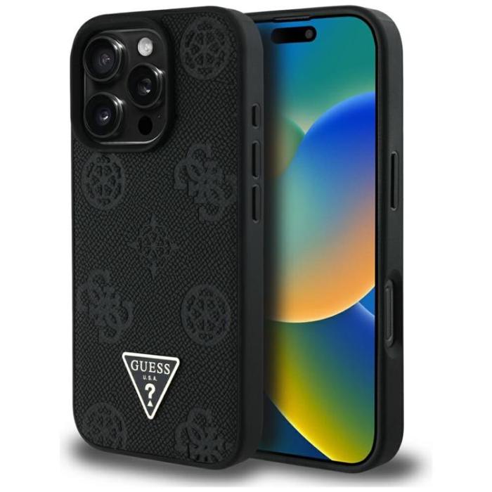 Guess - Guess iPhone 16 Pro Mobilskal MagSafe Hot Stamp Peony Triangle