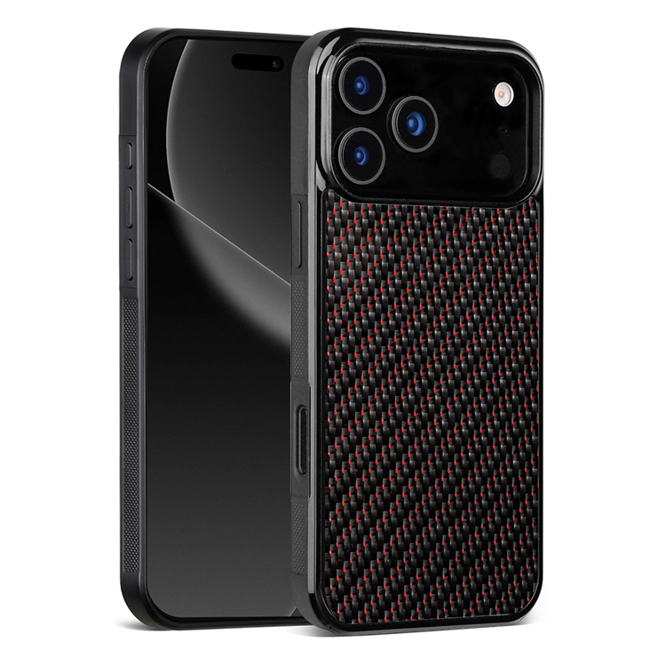 iPhone 17 Pro Max Mobilskal Aramid Fiber Shockproof - Röd | 2353 | AlltMobil